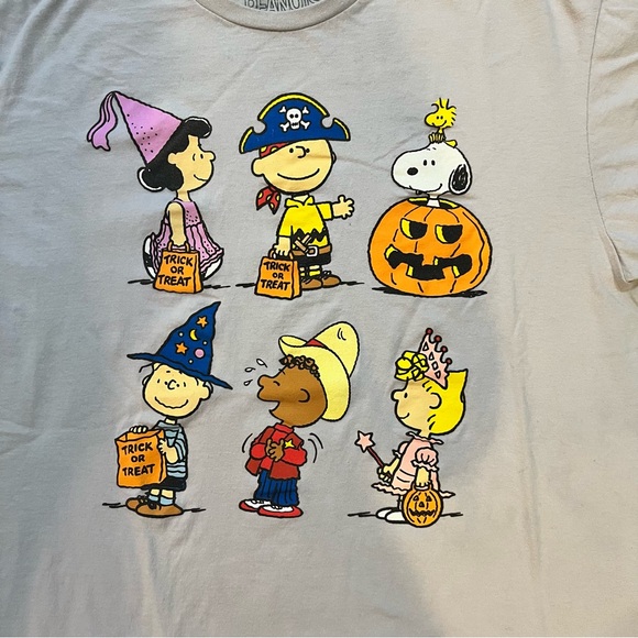 Charlie Brown Peanuts Gang Halloween 100% Cotton T-Shirt  Size Large - Picture 2 of 6